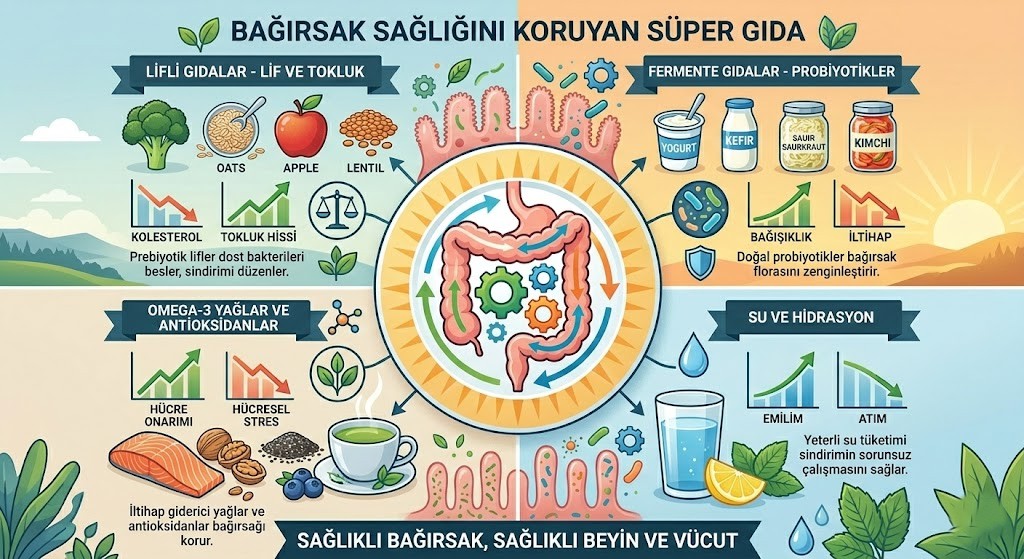 Bağırsak Sağlığını Koruyan 10 Süper Gıda